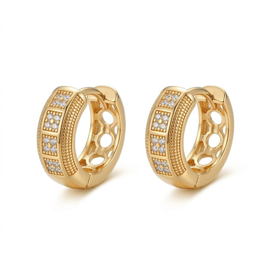 Geometric Copper Hoops