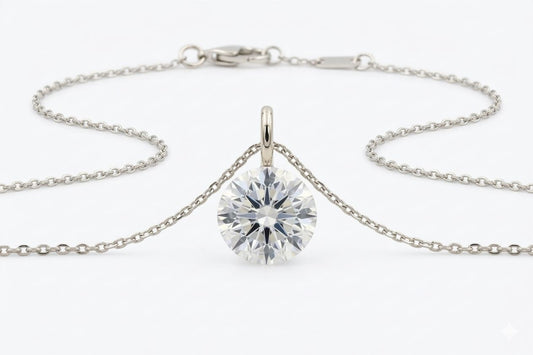 1ct Moissanite Invisible Necklace 💎