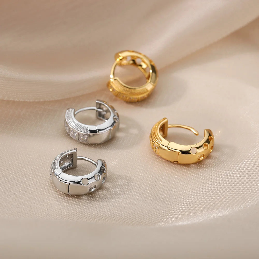 Luxury Cubic Zirconia Hoop Earrings ✨