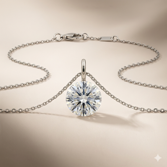 1ct Moissanite Invisible Necklace 💎