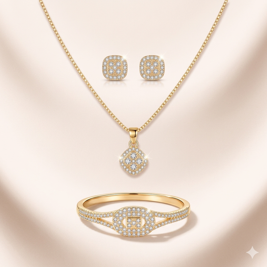 Luxury Cube 3-Piece Jewelry Set ✨