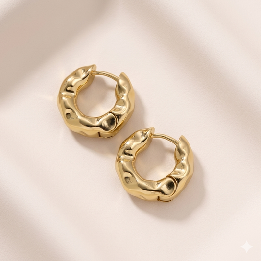 Geometric Copper Hoops