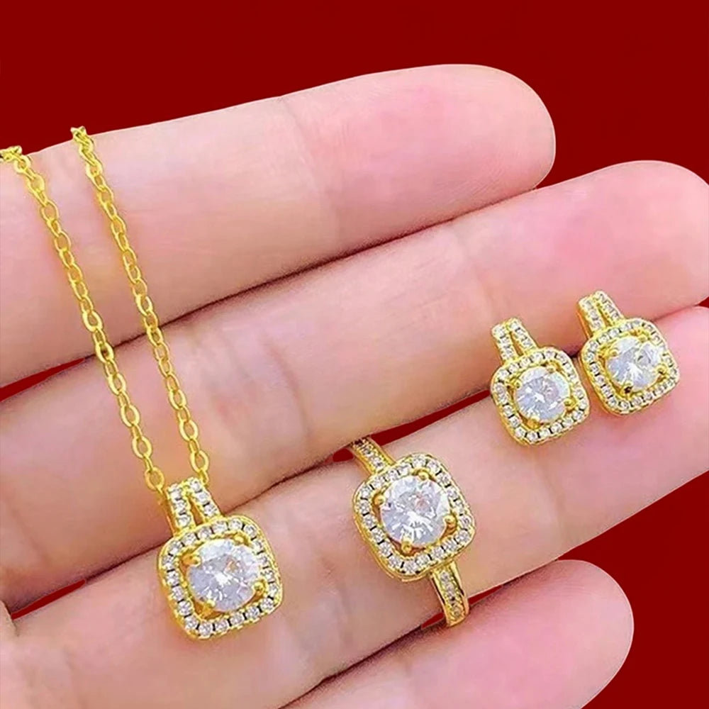 Luxury Cube 3-Piece Jewelry Set ✨