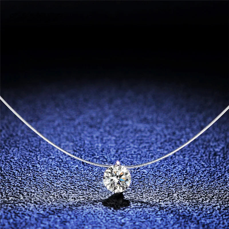 1ct Moissanite Invisible Necklace 💎