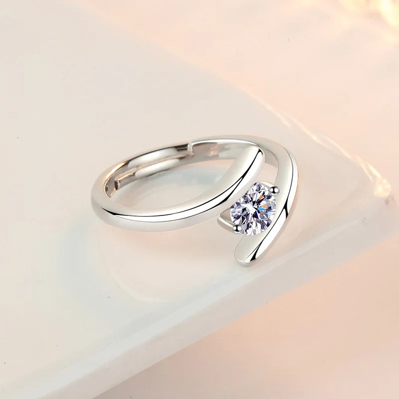 925 Sterling Silver Zircon Ring
